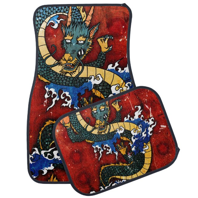 Japanese Dragon Car Floor Mat (Set)