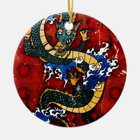 Japanese Dragon Ceramic Ornament