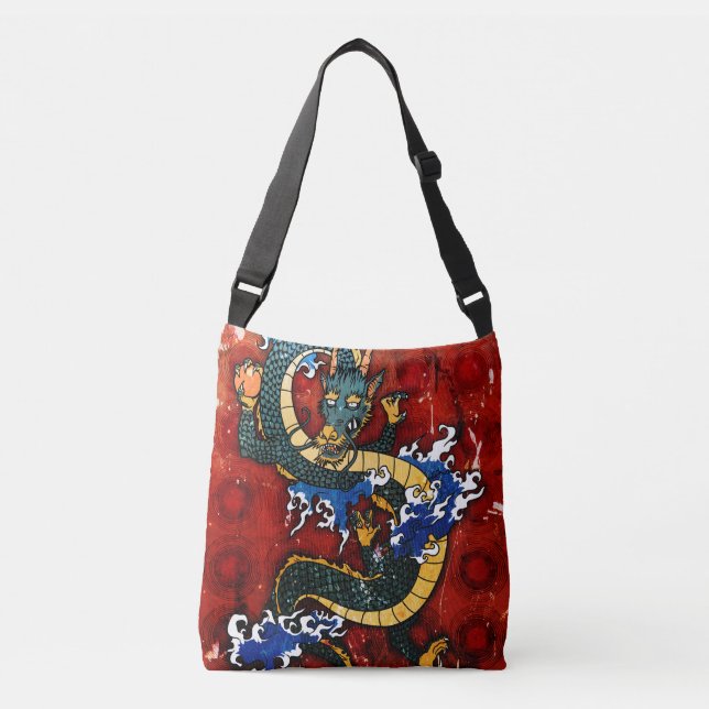 Japanese Dragon Crossbody Bag (Front)