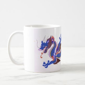 Japanese dragon design mug