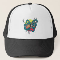 Japanese dragon holding skull- anime design trucker hat