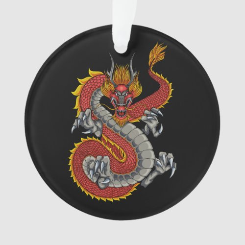 japanese dragon illustration ornament