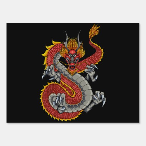 japanese dragon illustration sign