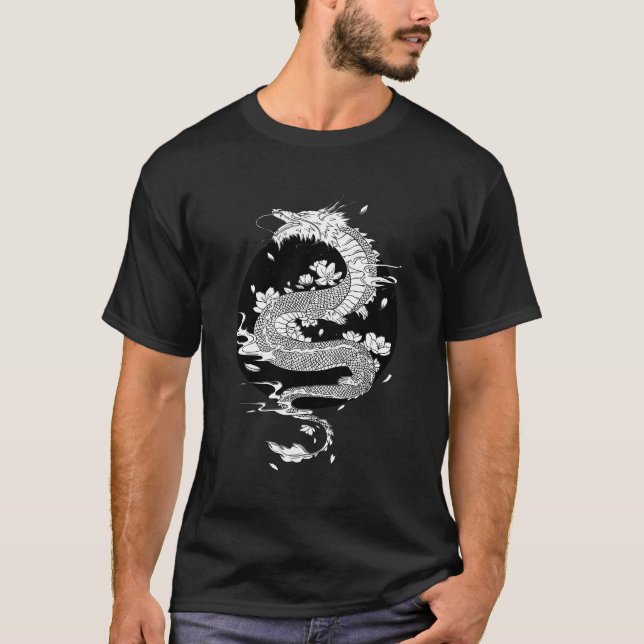 Japanese Dragon Japanese Flag Japan T-Shirt (Front)
