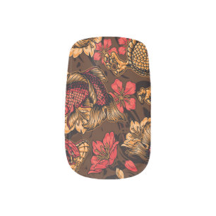 Japanese dragon koi pattern. minx nail art