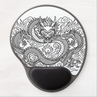 Japanese Dragon Line Art Mousepad Design
