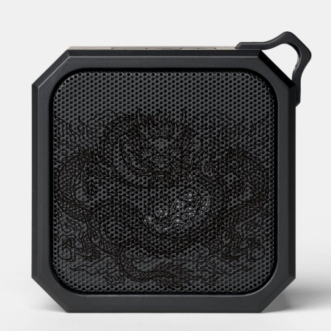 Japanese Dragon Line Art Mousepad Design Bluetooth Speaker (Front)