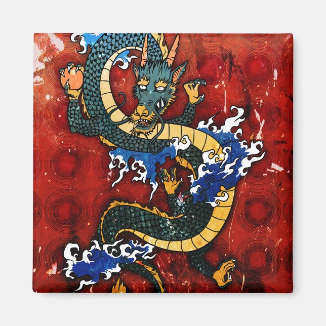 Japanese Dragon Magnet (Front)