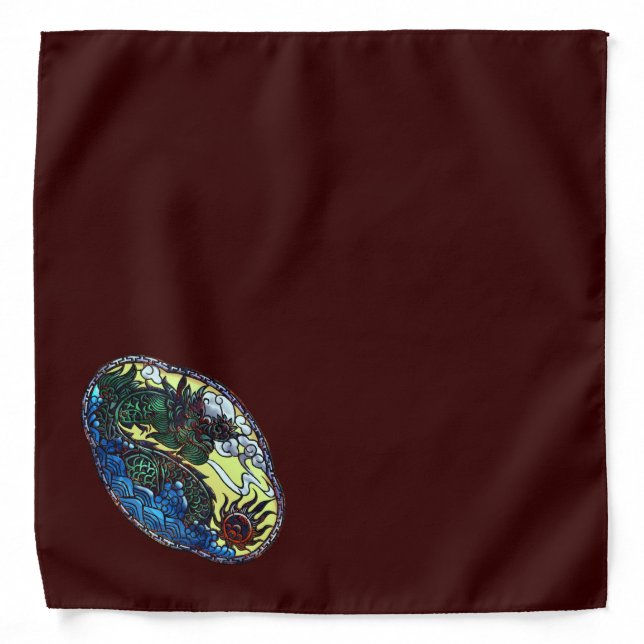 Japanese Dragon Medallion Bandana (Front)