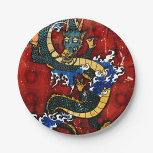 Japanese Dragon Paper Plates