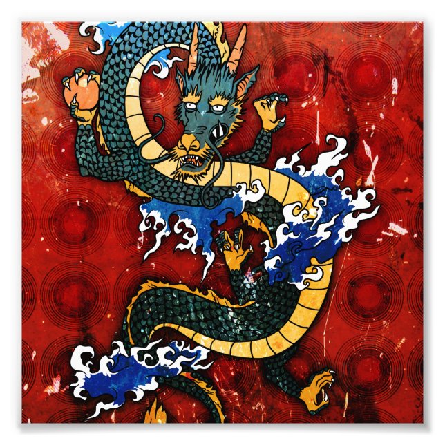 Japanese Dragon Photo Print (Front)