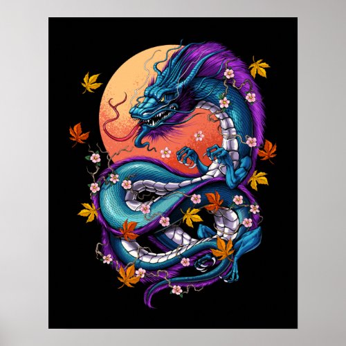 Japanese Dragon Poster