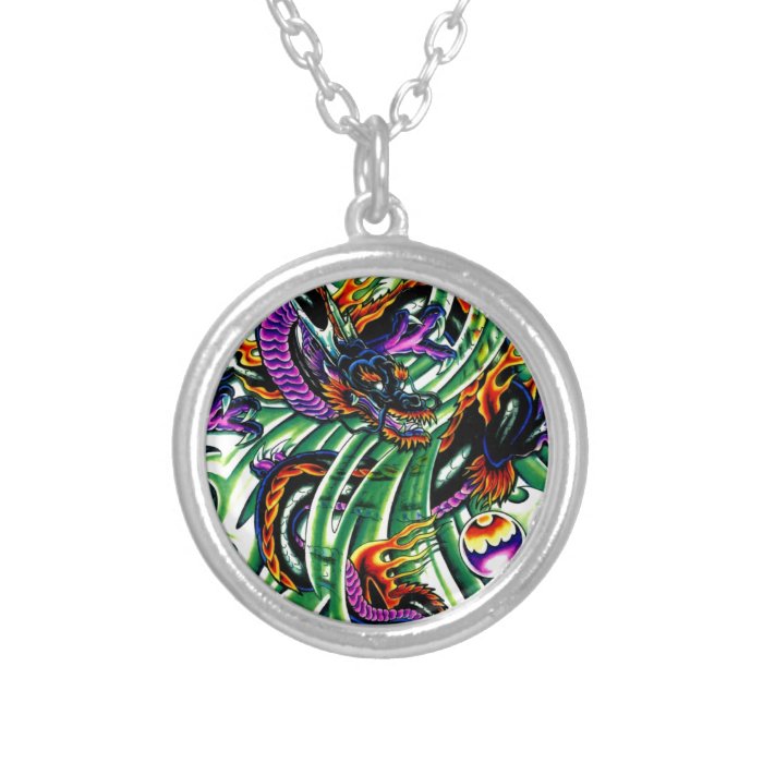 Japanese Dragon Tattoo Necklace