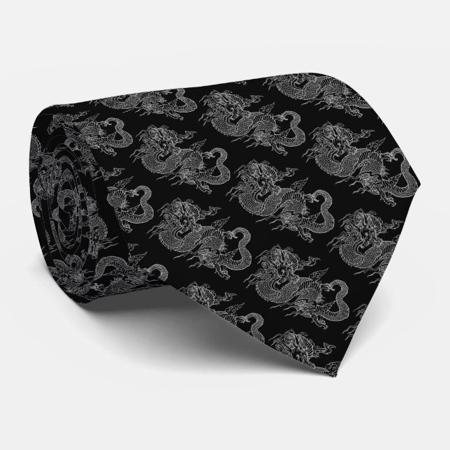 Japanese dragon tie (Rolled)