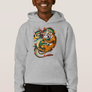 Japanese Dragon Tiger Battle Hoodie