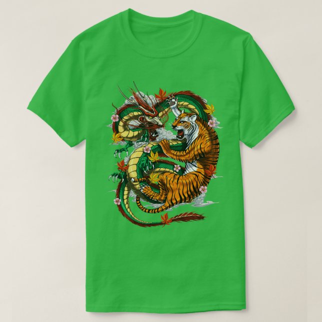 Japanese Dragon Tiger T-Shirt (Design Front)