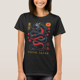 Japanese Dragon Tokyo Japan 80s Asian Mythical Ani T-Shirt