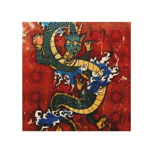 Japanese Dragon Wood Wall Art