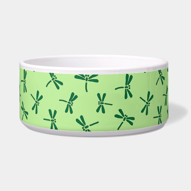 Japanese Dragonfly Pattern, Light Jade Green Bowl (Front)