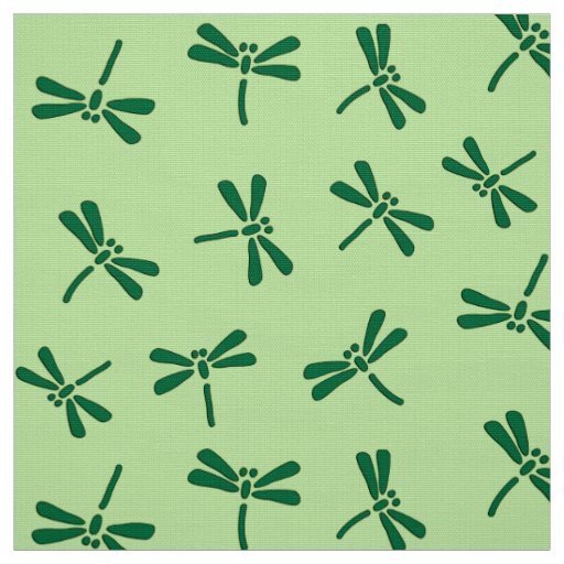 Japanese Dragonfly Pattern, Light Jade Green Fabric