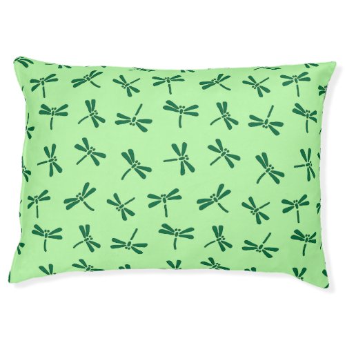 Japanese Dragonfly Pattern Light Jade Green  Pet Bed