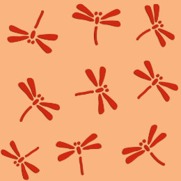 Japanese Dragonfly Pattern Mandarin Orange Tissue Paper Japanese Dragonfly Pattern Mandarin Orange Tissue Paper