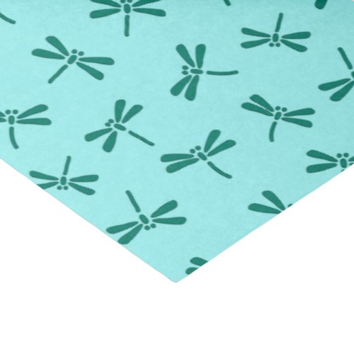 Japanese Dragonfly Pattern Turquoise and Aqua Tissue Paper