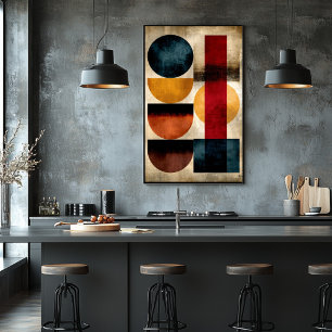 Japanese Editorial Monumental Geometric Abstract Poster