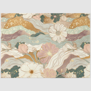 Japanese Elegance Floral Pattern Decoupage Tissue Paper