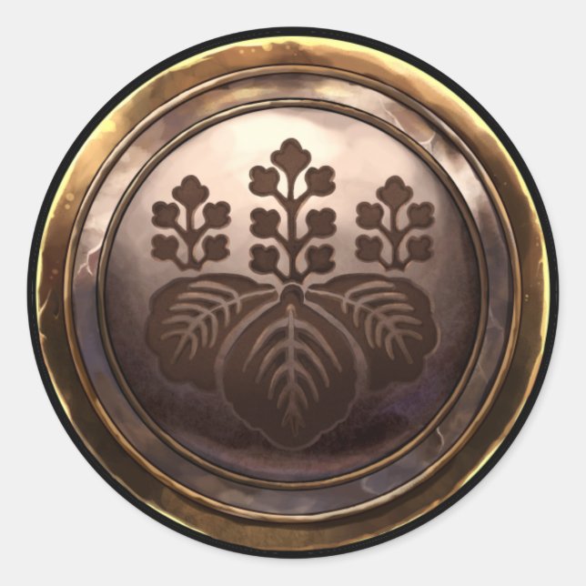 Japanese Emblem (Kamon) Classic Round Sticker (Front)