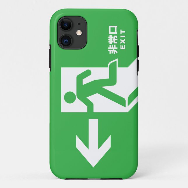 Japanese Emergency Exit Sign Case-Mate iPhone Case (Back)
