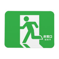 Japanese Emergency Exit Sign