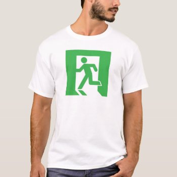 Japanese Emergency Exit Sign T-shirt by staticnoise at Zazzle