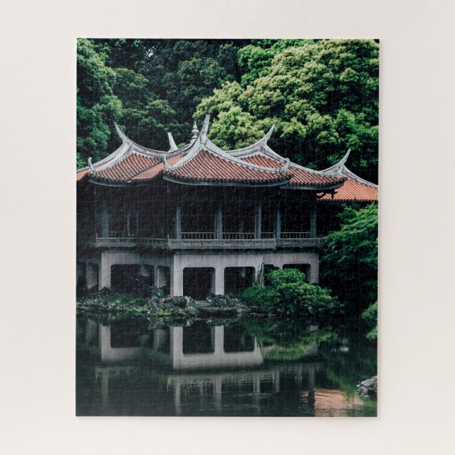 Japanese Emperor Castle in the green woods Jigsaw Puzzle (Vertical)