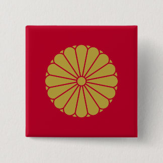 Japanese Emperor, Japan flag Button
