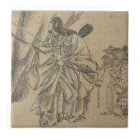 Japanese Empress circa 1800s Ceramic Tile