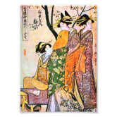 Vintage Geisha and Her Maiko 芸者 舞妓 Old Japan Photo Print