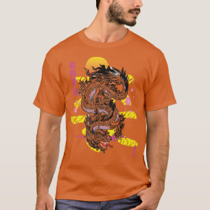 Japanese Esthetic Dragon Asian Demon Otaku Sakura T-Shirt