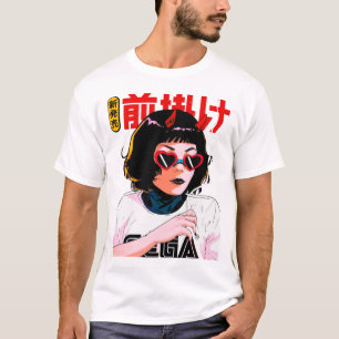 Japanese Evil Girl Urban Modern Vaporwave Style T-Shirt