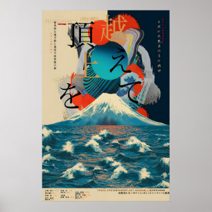 Japanese Exhibition Poster - Mount Fuji & Ocean