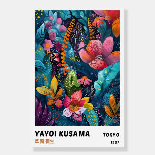 Japanese Exhibition Poster, Yayoi Kusama Art Print Foam Board