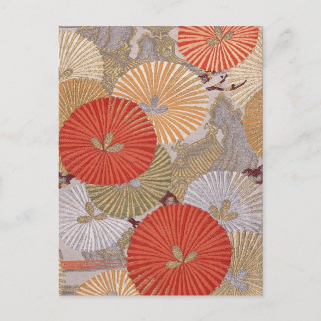 Japanese fabric 2012 Pocket Calendar Postcard (Front)