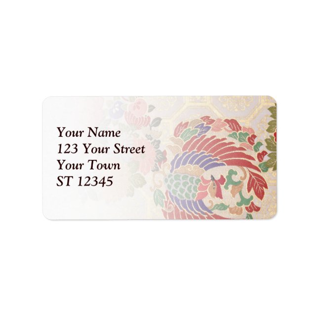 Japanese fabric Address Label (Front)