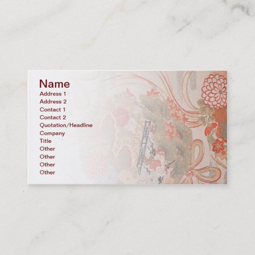 Japanese fabric Business Card