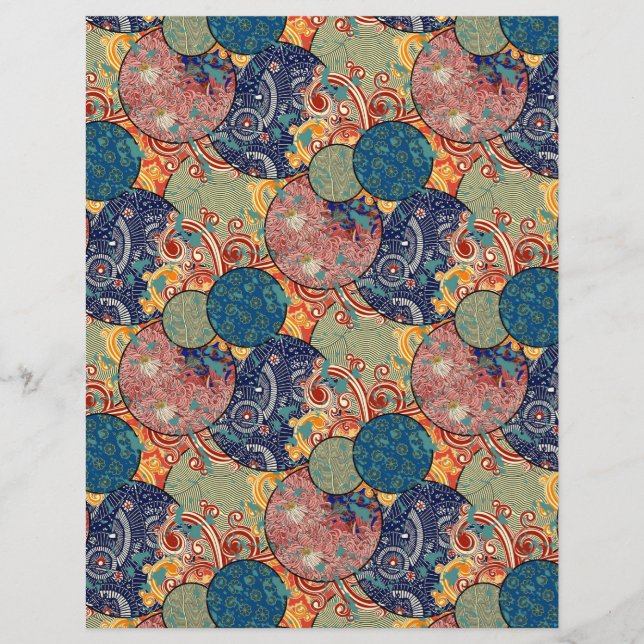 Japanese Fabric Quilt Arts Craft Scrapbook Paper (Front)