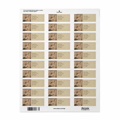 Japanese Fabric Return Address Label Zazzle