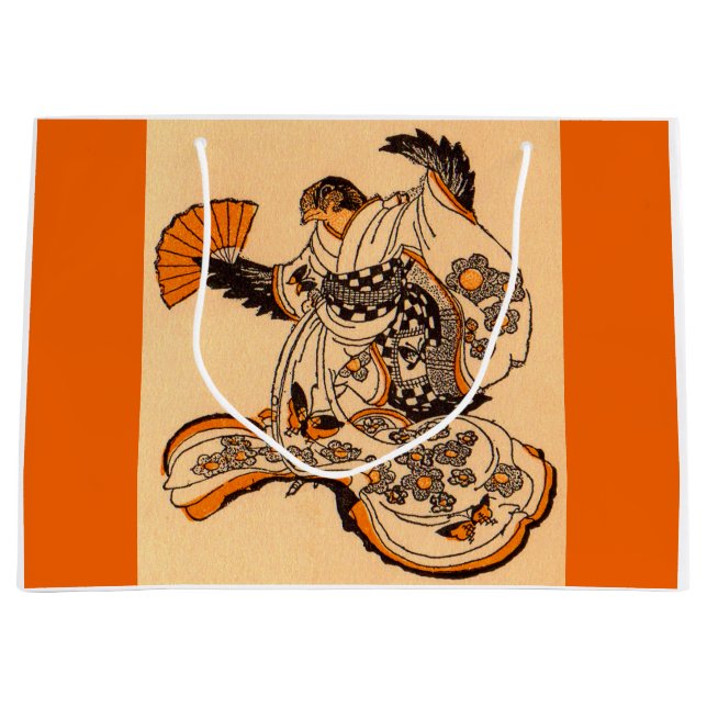Japanese fairytale The Tongue Cut Sparrow Large Gift Bag (Front)