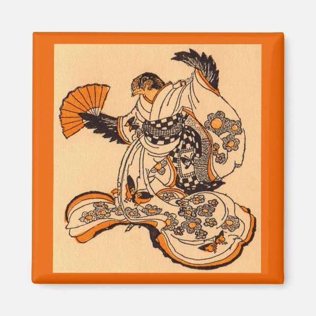 Japanese fairytale The Tongue Cut Sparrow Magnet (Front)