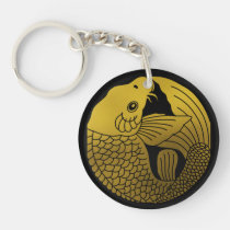 Japanese Family Crest-Carp Keychain
