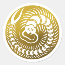 Japanese Family Crest-Centipede Classic Round Sticker